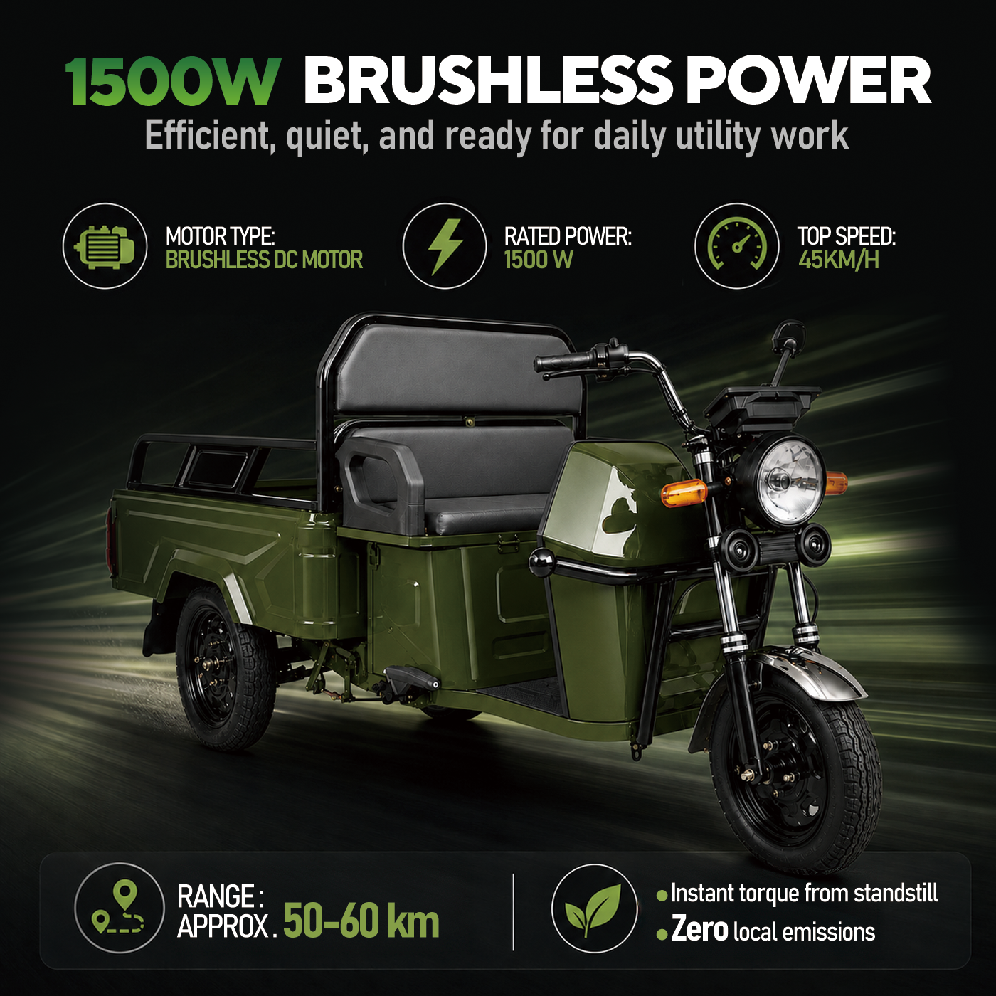 Electric Cargo Tricycle – Compact, Powerful, and Eco-Friendly Short-Distance Transport Solution