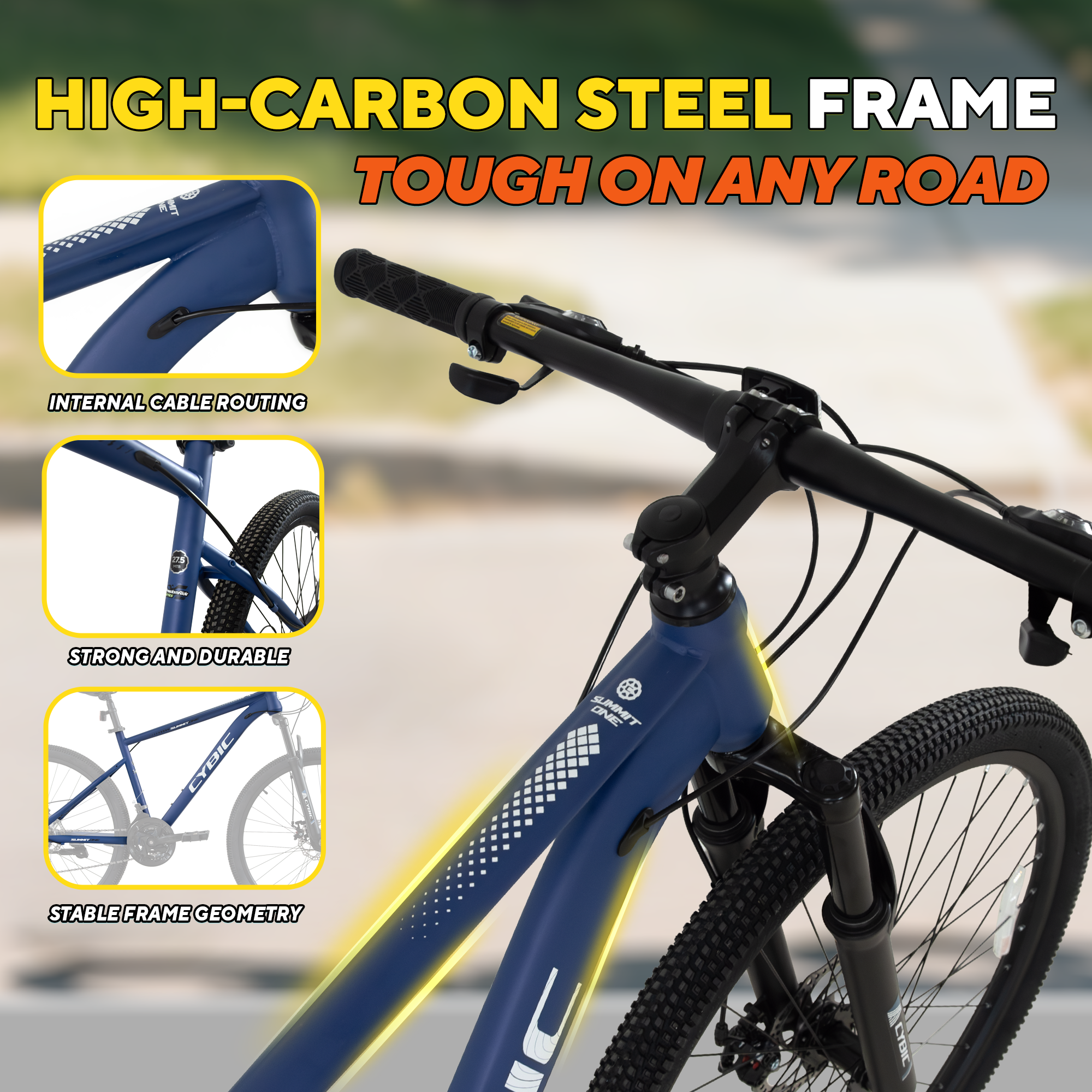 🚴♂️ CYBIC Mountain Bike, Front Suspension, 21-Speed Disc Brake,27.5IN