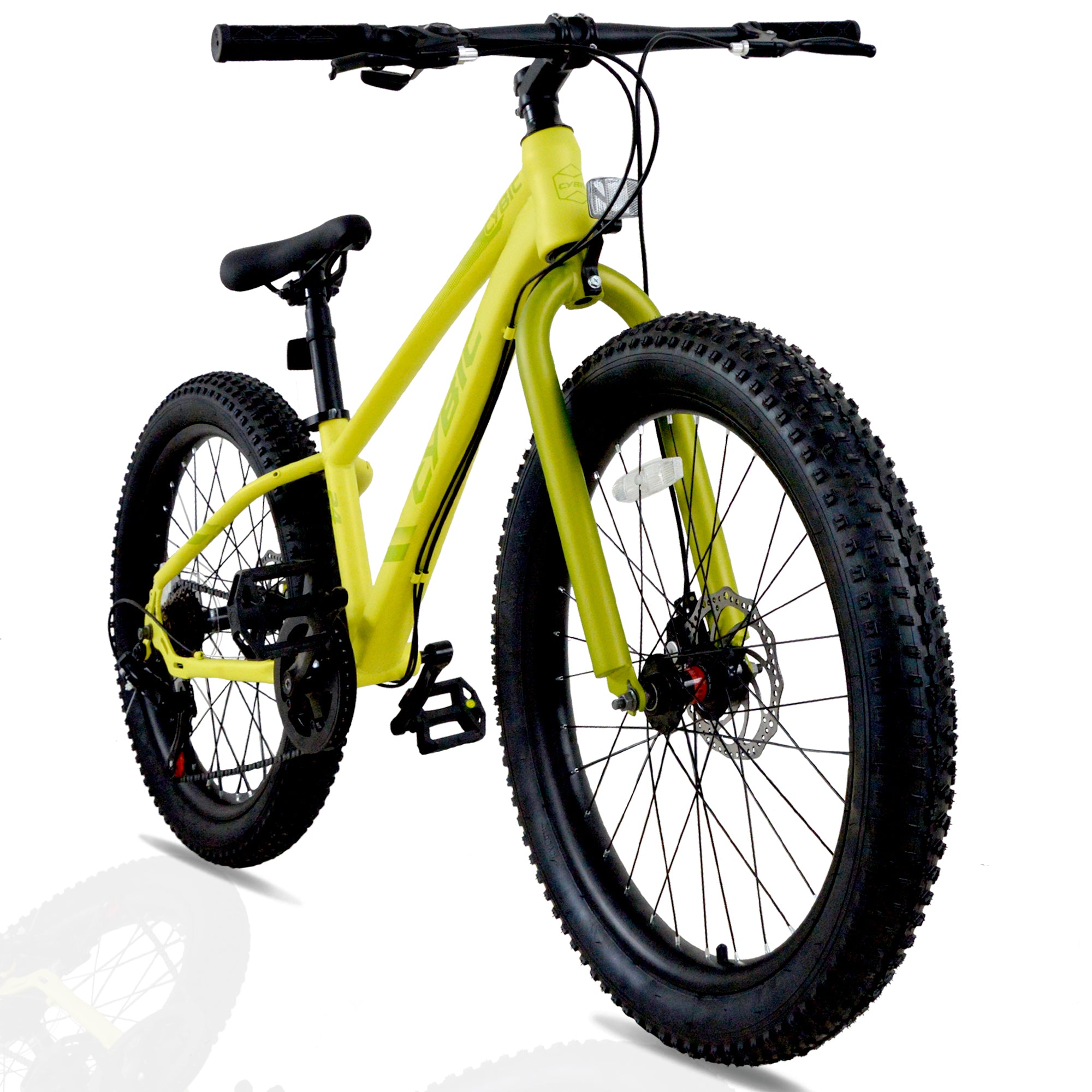 CYBIC Fat Tire Mountain Bike 24 inch Wheels, 7 Speeds
