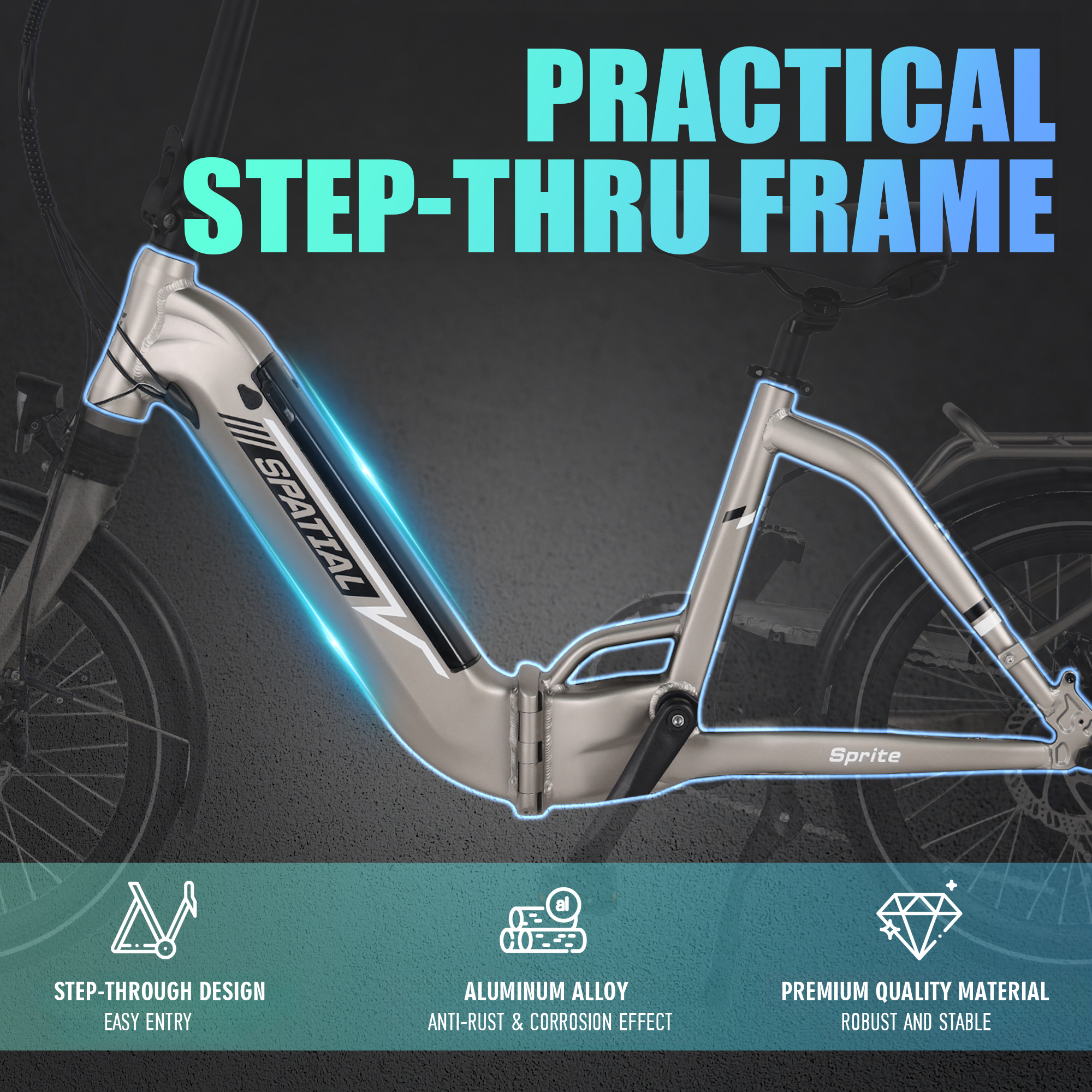Bicicleta eléctrica plegable E Bike 20" – Motor de 250W, Batería de 10.4Ah, 7 velocidades, Frenos de disco mecánicos, Pantalla LCD