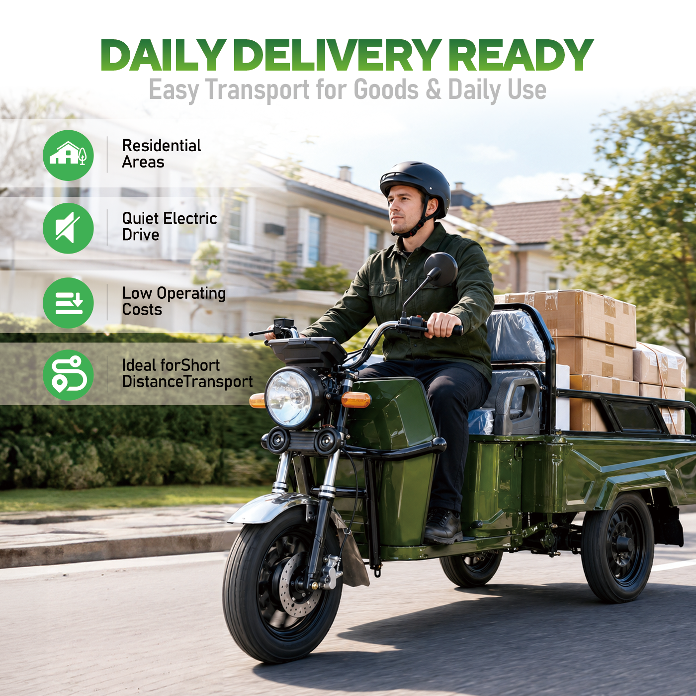 Electric Cargo Tricycle – Compact, Powerful, and Eco-Friendly Short-Distance Transport Solution