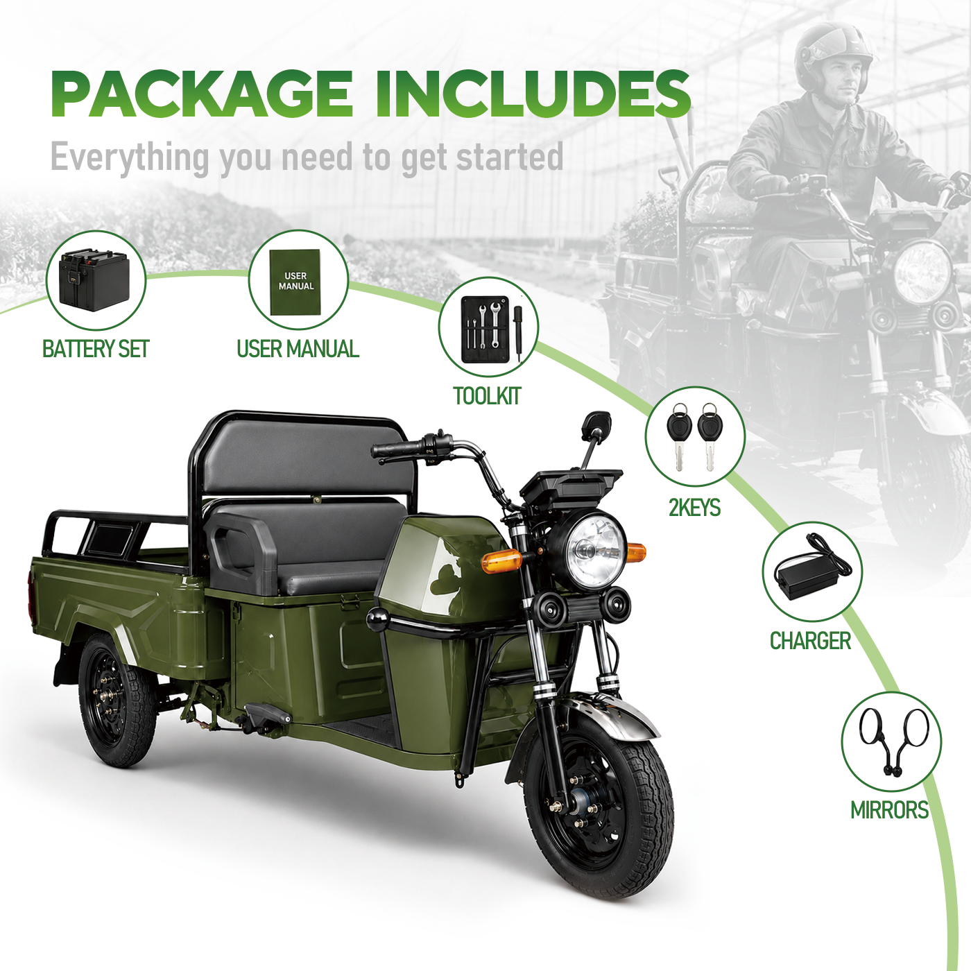 Electric Cargo Tricycle – Compact, Powerful, and Eco-Friendly Short-Distance Transport Solution