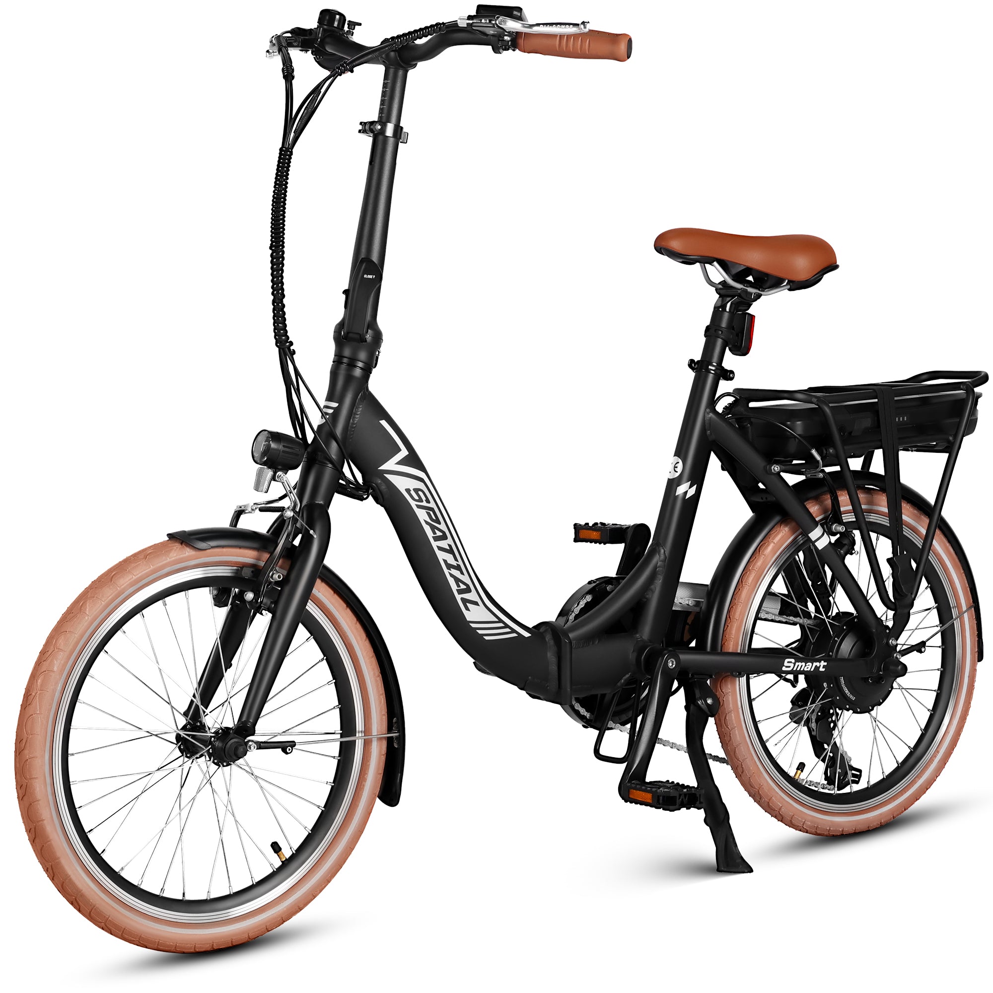 Bicicleta Eléctrica Plegable SPA2002 – Motor Trasero de 250W | Batería de 10.4Ah | 7 Velocidades | Marco Ligero de Aluminio