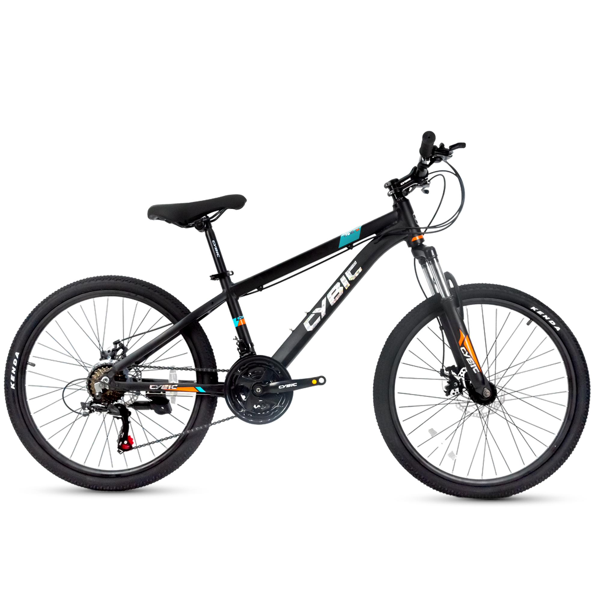 24" Teen Mountain Bike – Aluminum Frame, Suspension, Disc Brakes